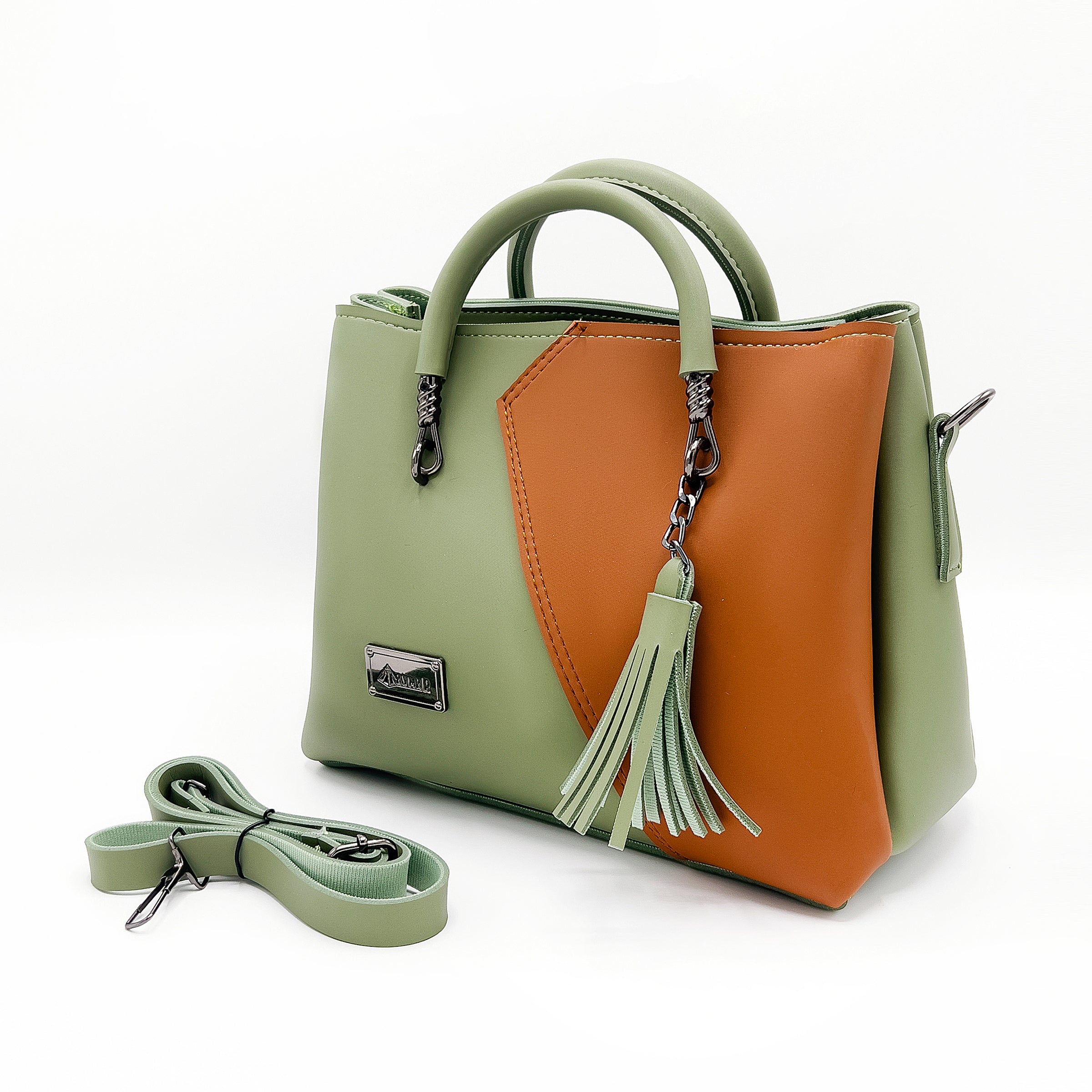 Alhaan Two-Tone Handbag