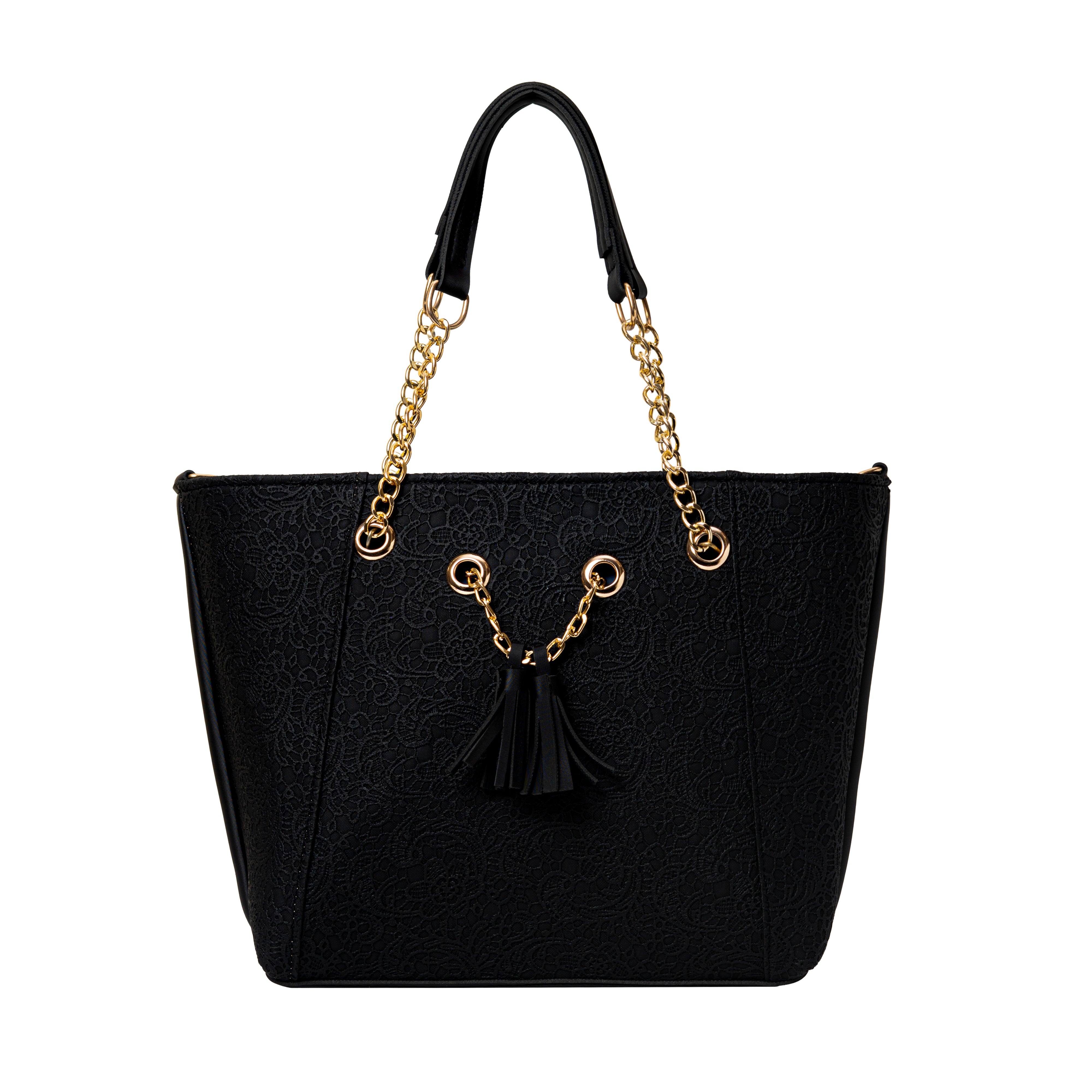 Lace Handbag with Tassel