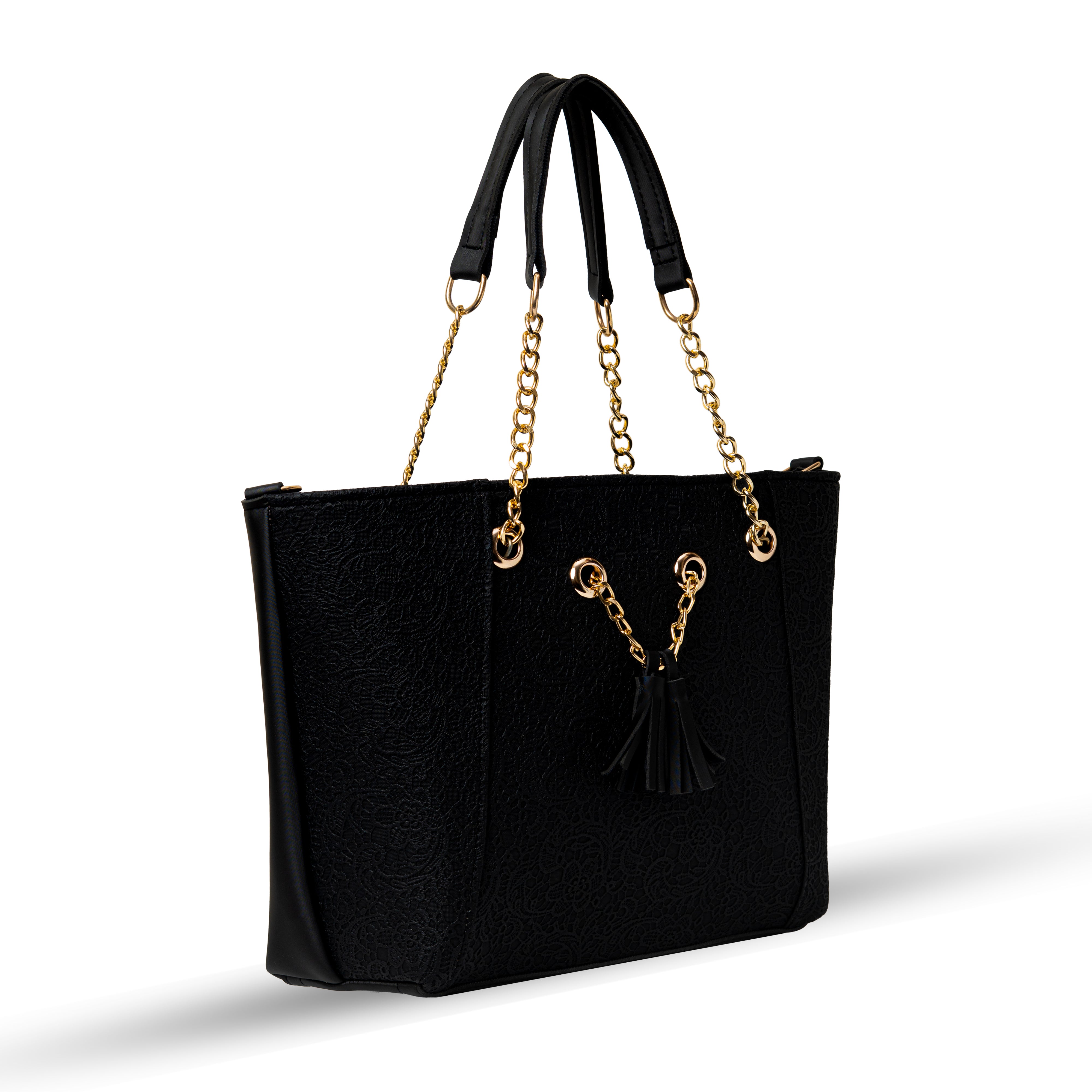 Lace Handbag with Tassel
