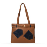 Denim Accent Tote Bag