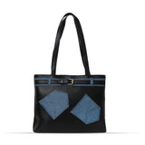 Denim Accent Tote Bag