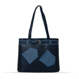 Denim Accent Tote Bag